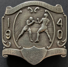 Load image into Gallery viewer, 1940 Tri-City Gold Gloves Boxing Championship Sterling Silver Belt Buckle