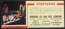 Load image into Gallery viewer, 1947 Sportoons Hubbard Company Advertising Blotter Sports Vintage Boxing