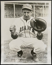 Load image into Gallery viewer, MLB Baseball New York Giants HOFer Ernie Lombardi Photo, Facsimile Autograph