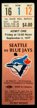 Load image into Gallery viewer, 1977 Exhibition Stadium Toronto Blue Jays Inaugural Season MLB Ticket Mariners