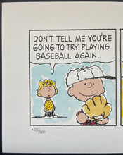 Load image into Gallery viewer, 1993 Peanuts Oversized Comic Strip Lithograph Charles Schulz Snoopy Ltd Ed COA