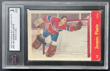 Load image into Gallery viewer, 1955 Parkhurst #50 Jacques Plante Montreal Canadiens NHL Hockey RC KSA 3 VG