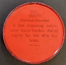 Load image into Gallery viewer, 1963 Nalley's Potato Chips CFL Football Token Plastic Coin #65 Bill Wayte