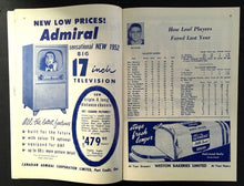 Load image into Gallery viewer, 1951 NHL Toronto Maple Leafs vs Detroit Red Wings VTG Hockey Program Bill Juzda
