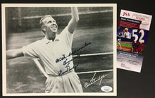 Load image into Gallery viewer, Don Budge Autographed Photo Champion Tennis Player Signed JSA COA