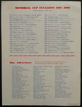 Load image into Gallery viewer, 1961 Memorial Cup Hockey Program Edmonton Gardens First Memorial Cup Playoff