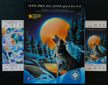 Load image into Gallery viewer, 1994 NBA All Star Game Program + Tickets + All Star Saturday + All Star Game