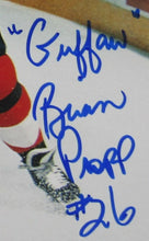Load image into Gallery viewer, 1987 Brian Propp Personally Autographed Photo - Canada Cup Finals / Grant Fuhr