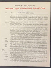 Load image into Gallery viewer, 1953 Philadelphia Athletics Contract Signed x4 Joseph Coleman MLB Pitcher + GM +