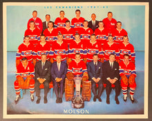 Load image into Gallery viewer, 1961-62 Montreal Canadiens Molson Promotional Team Photo Prince of Wales Trophy