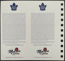 Load image into Gallery viewer, 2020 Zach Hyman Likeness Toronto Maple Leafs Full Tickets NHL Ottawa Senators