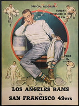 Load image into Gallery viewer, 1957 Vintage NFL Football Program Los Angeles Rams San Francisco 49ers Coliseum