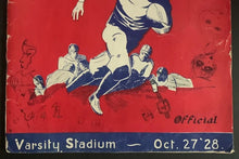 Load image into Gallery viewer, 1928 University Of Toronto Football Magazine Varsity Stadium vs Queens Program