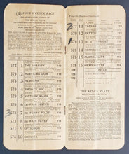 Load image into Gallery viewer, 1945 Woodbine Racetrack Very Rare King's Plate Program - Won By Uttermost