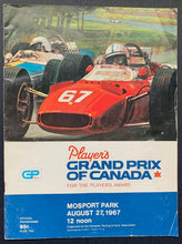 Load image into Gallery viewer, 1967 F1 Grand Prix of Canada World Championship Ticket + Program Vintage Racing