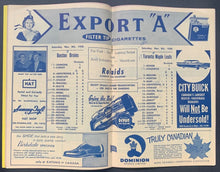 Load image into Gallery viewer, 1958 Toronto Maple Leafs Complete Scored Program Boston Bruins NHL Hockey VTG