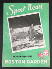 Load image into Gallery viewer, 1944 Boston Garden Program Bruins vs Rangers Vtg Hockey NHL RECORD BIG WIN