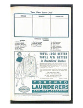 Load image into Gallery viewer, 1959 NHL Hockey Program Toronto Maple Leafs v Montreal Canadiens Carl Brewer