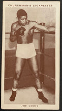 Load image into Gallery viewer, 1938 Joe Louis Churchman Cigarettes Boxing Personalities Vtg Tobacco Card #26