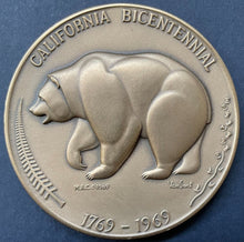 Load image into Gallery viewer, California Bicentennial Bronze Medal in Original Presentation Box US History VTG