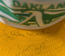 Load image into Gallery viewer, MLB Oakland A's Baseball Cap 12x Signed Vintage Hat Rickey Henderson Athletics