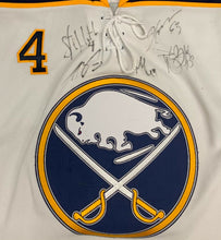 Load image into Gallery viewer, Steve Montador + 5 Multi Signed Autographed Buffalo Sabres NHL Hockey Jersey JSA
