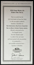 Load image into Gallery viewer, 1932 Ford Model AA Forest Fire Truck 1:43 Die Cast Metal Matchbox Collectibles