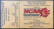 Load image into Gallery viewer, 1996 NCAA Basketball Tournament Ticket Booklet 1st + 2nd Round Indianapolis