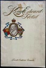 Load image into Gallery viewer, 1903 Historic Book Issued Opening Of Toronto's King Edward Hotel Ontario Canada