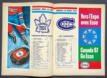 Load image into Gallery viewer, 1967 Stanley Cup Final Program Montreal Canadiens Toronto Maple Leafs NHL Hockey
