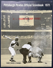 Load image into Gallery viewer, 1971 NLCS Games 3-4 Pittsburgh Pirates San Francisco Giants Program MLB Baseball