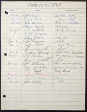 Load image into Gallery viewer, 1980s RPM Canadian Music Magazine Guest Register Page Punk Teenage Head Signed