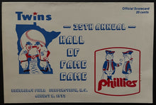 Load image into Gallery viewer, 1977 MLB Baseball Hall of Fame Induction Program + Game Ticket + Scorecard HOF