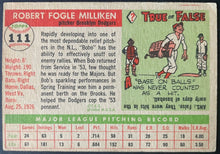 Load image into Gallery viewer, 1955 Topps Baseball #111 Bob Milliken Brooklyn Dodgers Vintage MLB Card