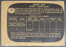 Load image into Gallery viewer, 1966-67 Topps Hockey #35 Bobby Orr Rookie Card Bruins RC Beckett Graded 1.5 BVG