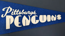 Load image into Gallery viewer, c1970 Vintage Pittsburgh Penguins Full Size 29" Pennant NHL Hockey