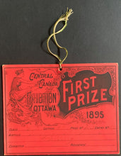 Load image into Gallery viewer, 1885 Vintage Ottawa Central Canadian Exhibition First Prize Award Horse Show CNE