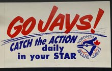 Load image into Gallery viewer, Circa 1980s Toronto Blue Jays Subway Sign MLB Baseball VTG Advertising Canada