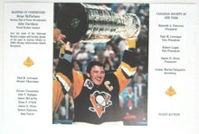 Load image into Gallery viewer, 2000 Canadian Society of NY 23rd Annual Hockey Dinner Item Lot (5) Mario Lemieux