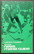 Load image into Gallery viewer, 1973-74 WHA Hockey Chicago Cougars News Media Guide Book Vintage Sports Photos