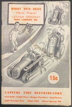 Load image into Gallery viewer, 1948 Midget Auto Races Program Lanham Speedway Capitol Tire Distributors Racing