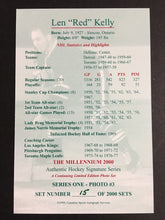 Load image into Gallery viewer, Red Kelly Autograph Hard Signed Authentic NHL Millenium Hockey Series Card