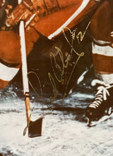 Load image into Gallery viewer, Gordie Howe Sid Abel Signed NHL Red Wings Production Line Photo Autographed JSA
