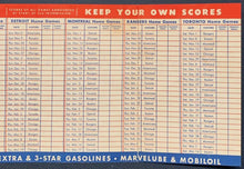 Load image into Gallery viewer, 1941-42 Imperial Oil NHL Pocket Schedule Vintage Hockey Sports Calendar