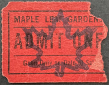 Load image into Gallery viewer, c1950 Vintage Maple Leaf Gardens NHL Hockey Ticket Standing Room Original
