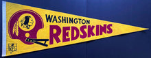 Load image into Gallery viewer, Vintage c1960's Washington Redskins NFL Football Pennant Full Size 30"