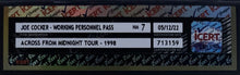 Load image into Gallery viewer, 1998 Joe Cocker Working Personnel Concert Pass Across From Midnight Tour