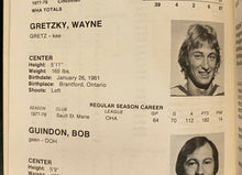 Load image into Gallery viewer, 1978-79 WHA Hockey Media Guy W/ First Wayne Gretzky Pro Appearance Vintage