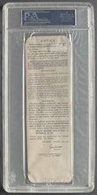 Load image into Gallery viewer, 1960 World Series Game 6 Proof Ticket New York vs Pittsburgh Pirates MLB PSA EX5