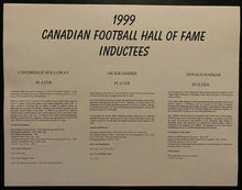 Load image into Gallery viewer, 1999 Signed 3 Canadian Football Hall Of Famers Autographed Hollway Harris Barker
